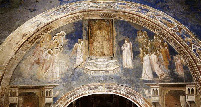 No. 13 God Sends Gabriel to the Virgin, GIOTTO di Bondone